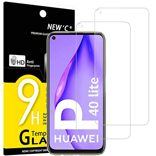 NEW'C 2 Stück für Huawei P40 Lite 4G für Panzerglas, Frei von Kratzern, 9H Festigkeit, HD Bildschirmschutzfolie, 0.33mm Ultra-klar, Ultrawiderstandsfähig