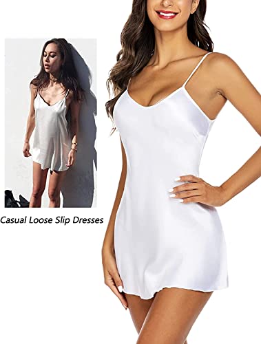 Image of Honeymoon Night Dresses for Women - Lightweight Satin Sleepwear Nighties, Hot Bridal Nightwear Dress and Suit for Women, Ladies Lightweight Wear Comfortable, Stylish Nighty for Girls