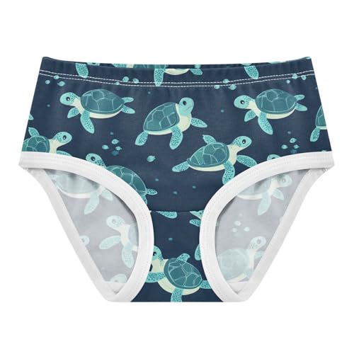 Girls Underwear Soft Cotton Turtle Kids Panties in Sizes 2/3t, 4t, 5t, 6 and 8