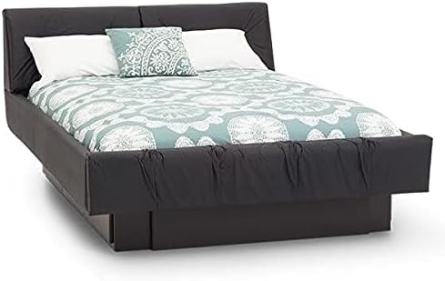 Miniatura 6 de Juego de sábanas para cama de agua, tamaño Queen, 600 hilos, 100% algodón, 4 piezas de 15 pulgadas de profundidad, bolsillo adjunto, a rayas (gris