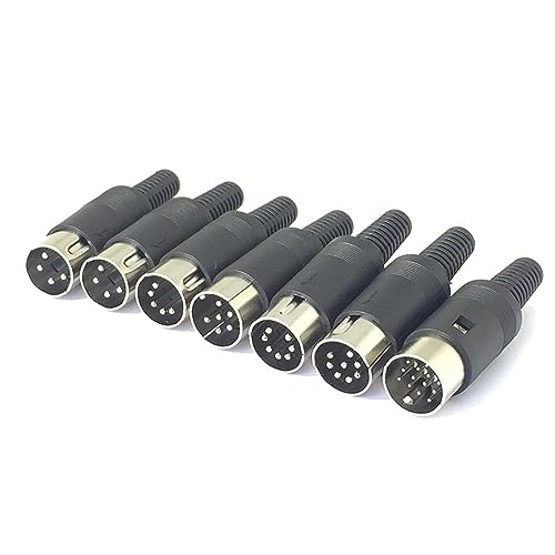 Enchufe DIN 9 PIN hembra con mango protector de plástico para soldar 3