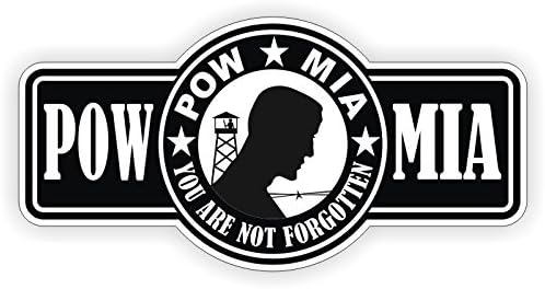 POW-MIA Hard Hat | Helmet Sticker Decal Label Motorcycle Lunch Box POW MIA