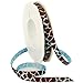 Morex Ribbon Giraffe Grosgrain Ribbon, 3/8-Inch by 20-Yard, Espresso/Blue