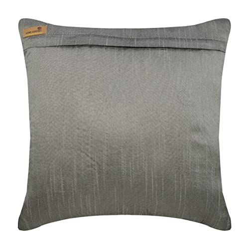 The Homecentric Throw Pillow Covers, Grey Decorative Pillowcase 16X16 Inch (40X40 Cm), Burnout Velvet Throw Pillows For Couch, Damask, Modern Accent Pillow Covers Easter - Gray Silver Damask #TOP2