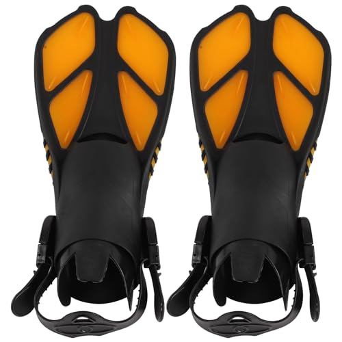 Snorkel Fins Adjustable Soft TPR Long Diving Flippers Swimming (M)