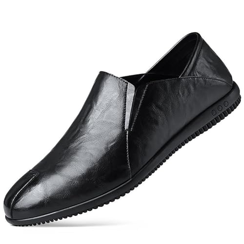 Zapatos de conducción para hombre tipo mocasín negro o blanco informal de negocios