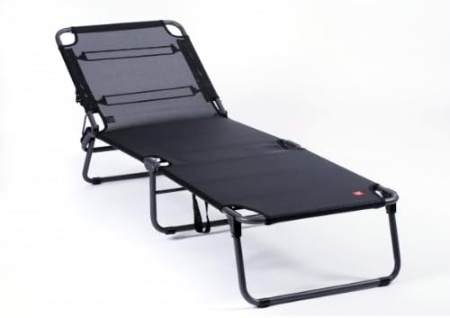 Fiam 135TX ANNE Collapsible Sun Lounger Steel 58.5 x 191 x 35 cm Black