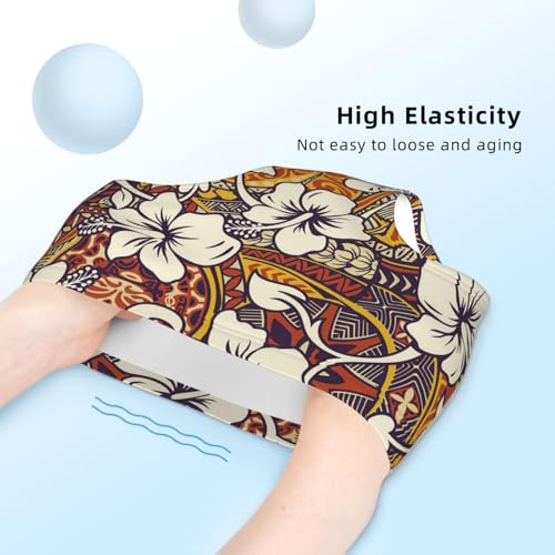 Tropical Hibiscus Flower With Tapa Girls' Underwear Soft Cotton Little Girls Panties Comfort Briefs4