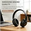 Auriculares inalámbricos Bluetooth 5.4 Over Ear, con reducción de ruido y micrófono/graves profundos, ajustables, HiFi estéreo, plegables, para deportes, viajes, celular, tablet y oficina 6
