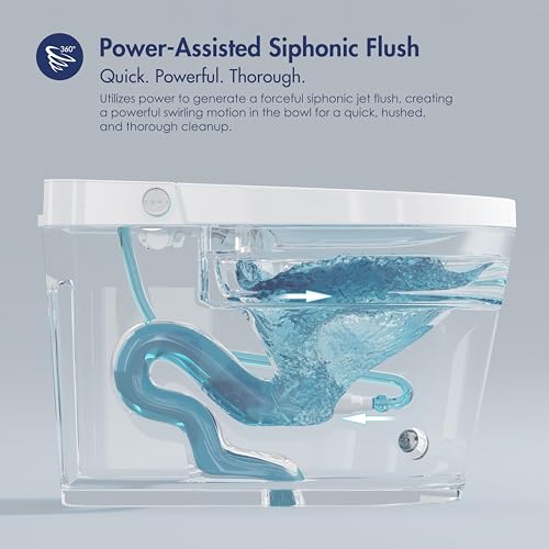 Image of Eridanus One Piece Smart Toilet, No Bidet, Foot Sensor Flush, Heated Seat
