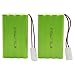 Blomiky 2 Pack 9.6V 2000mAH NiMH Rechargeable AA Battery Packs with Standard Tamiya Connectors Plug and USB Charge Cable for RC Tank Car Truck and Vehicles 9.6V Tamiya 2