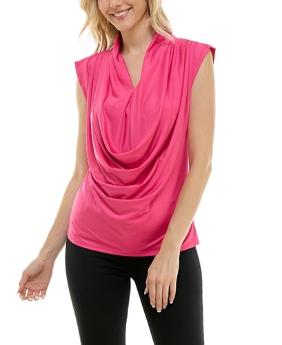 Image of Zac & Rachel Women's Pull on Sleeveless Dty Cowlneck Knit Top