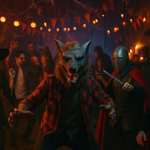 Image of Wanna Party Werewolf Mask Scary Latex Full Head Scary Horror Mask Fancy Dress for Halloween Carnival Costume Party