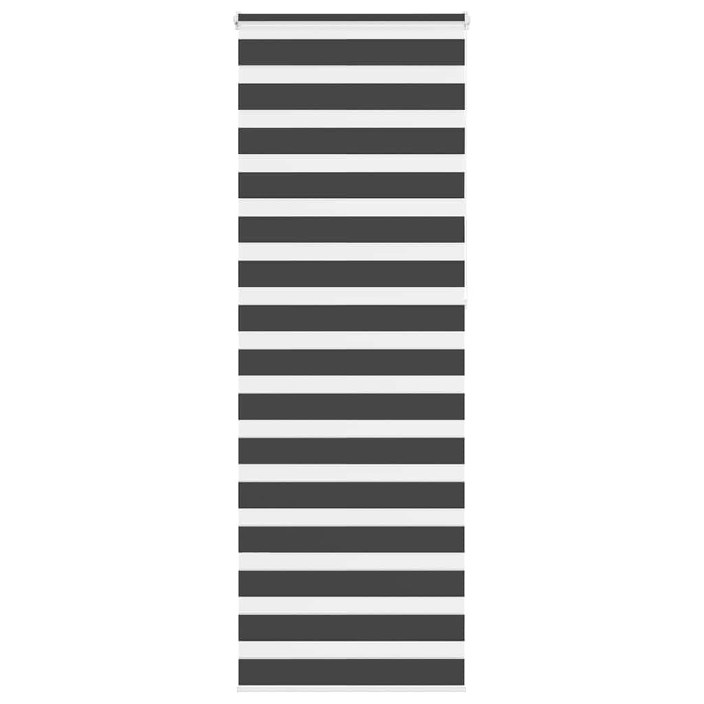 vidaXL Zebra Blind Black 85x230 cm Fabric Width 80.9 cm Polyester