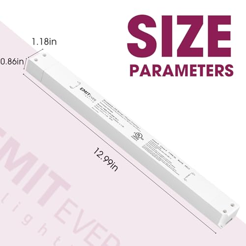 Image of EMITEVER 96W Slim Triac Dimmable LED Driver,Power Supply 100-277V AC to 24V DC, 0-100% Dimming Transformer for LED Lights,Compatible with Lutron and Leviton Dimmers,UL Listed