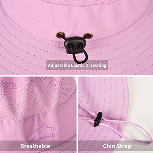 Image of Sun Hats for Men Women Fishing Hat UPF 50+ Breathable Wide Brim Summer UV Protection Hat