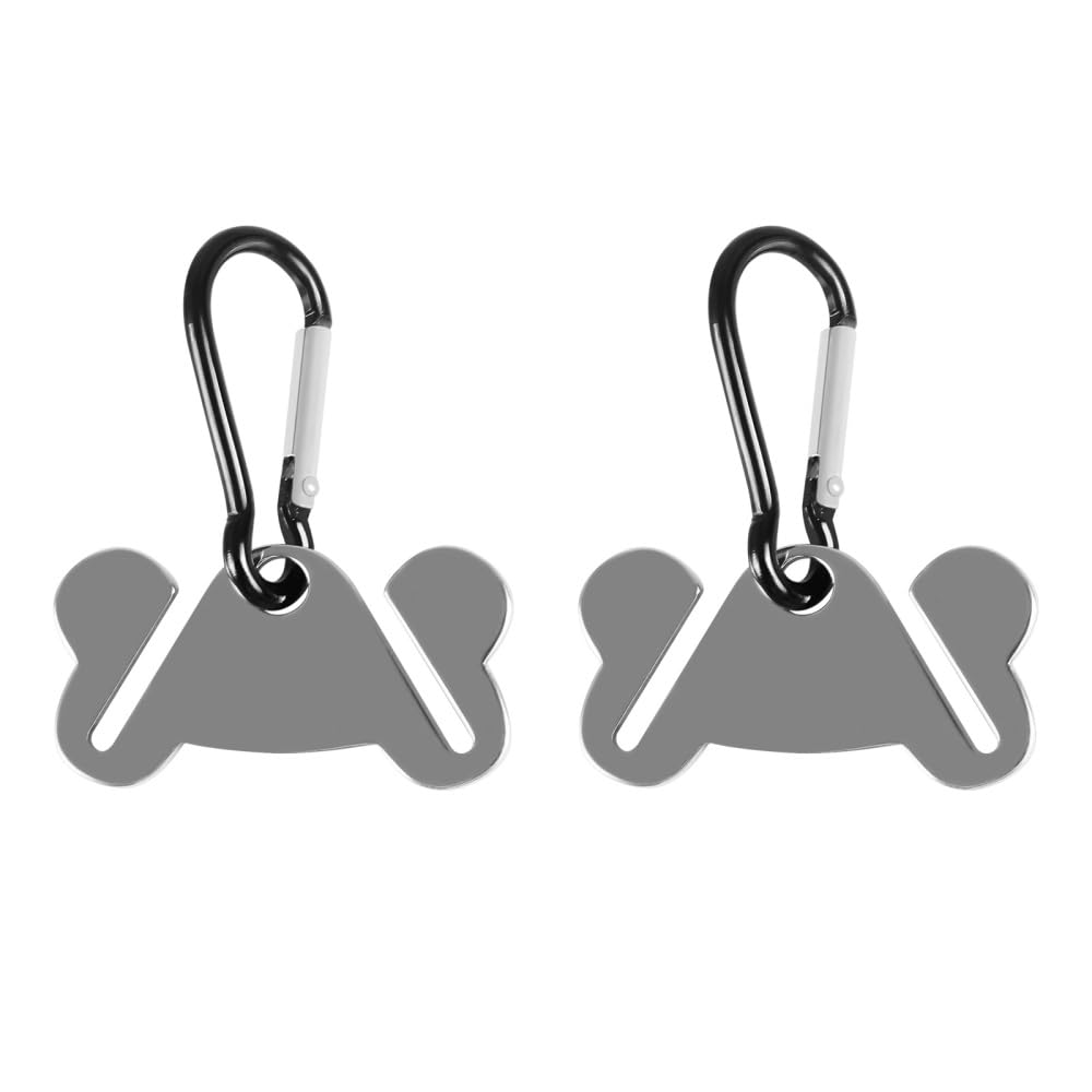 Dog Poop Bag Holder, 2PCS Dog Waste Bag Carrier with Carabiner Clip for Leash Trash Dogs Walking
