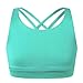 Freebily Reggiseno Sportivo Bambina Canotta Estiva Crop Top Corto Ragazza Canotteria Ginnastica Artistica Bra Incrociato Dietro Hip-Hop Yoga Jazz Tennis Palestra Fitness Menta Verde 11-12 Anni