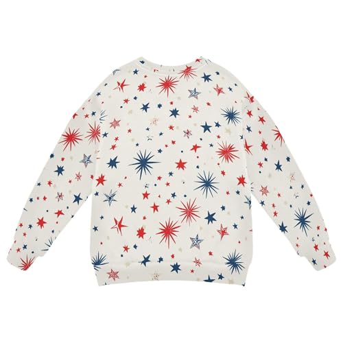 Use 4th July Stars Kids Boys Sweatshirts Hoodies Long Sleeve Sweatshirt With Hoodie Party 4T2