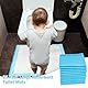 Einweg-Toilettenmatten Toilettenbodenschutz aus Urin U-Form Toilettentrainingsteppich Wasserdicht Rutschfest Badezimmer Töpfchentrainingsmatten Einweg-Toilettenmatte für Kinder Erwachsene (25, Blau)