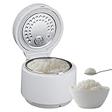 Ollas arroceras eléctricas, incluye olla interior de primera calidad, taza medidora y espátula para uso doméstico en la cocina(blanco)