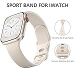DaQin Sport Silicone Band– Compatible with Apple Watch 38mm 40mm 41mm 42mm 44mm 45mm 46mm 49mm for Women Men, Durable Soft Waterproof Strap for iWatch Band Series 10 9 8 7 6 5 4 3 2 1 SE Ultra - Image 5