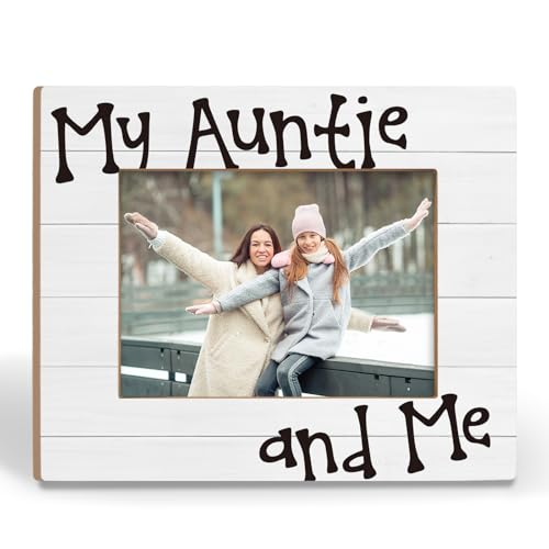 BCUANGD Auntie Picture Frames - Aunt Gifts from Niece NephewBest New Auntie Gifts Promoted to Aunt Photo Frame Christmas Birthday Gift for Female Sister 5x7 Picture Frame