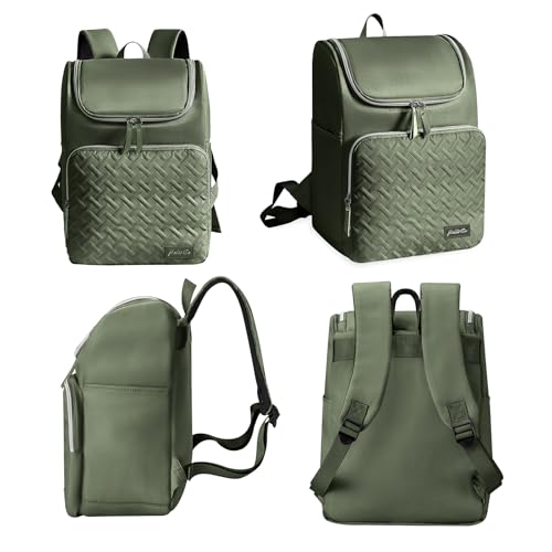Image of Cooler Backpack Insulated Leak Proof 33 Cans, Waterproof Hiking Backpack Cooler Soft Cooler Bag Lunch Backpack for Picnic Camping Beach, Green