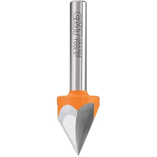60-Degree V-Groove Bit, 1/4-Inch Shank, 1/2-Inch Diameter, Carbide-Tipped