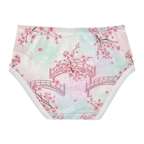 Cherry Blossom Branches Toddler Cotton Underwear, Kids Underwear Girls, 2T–8 Years2