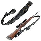 Tas Trost Buffalo Hide Genuine Leather Rifle Sling, Cowhide Gun Shoulder Carry Sling with Handle and...
