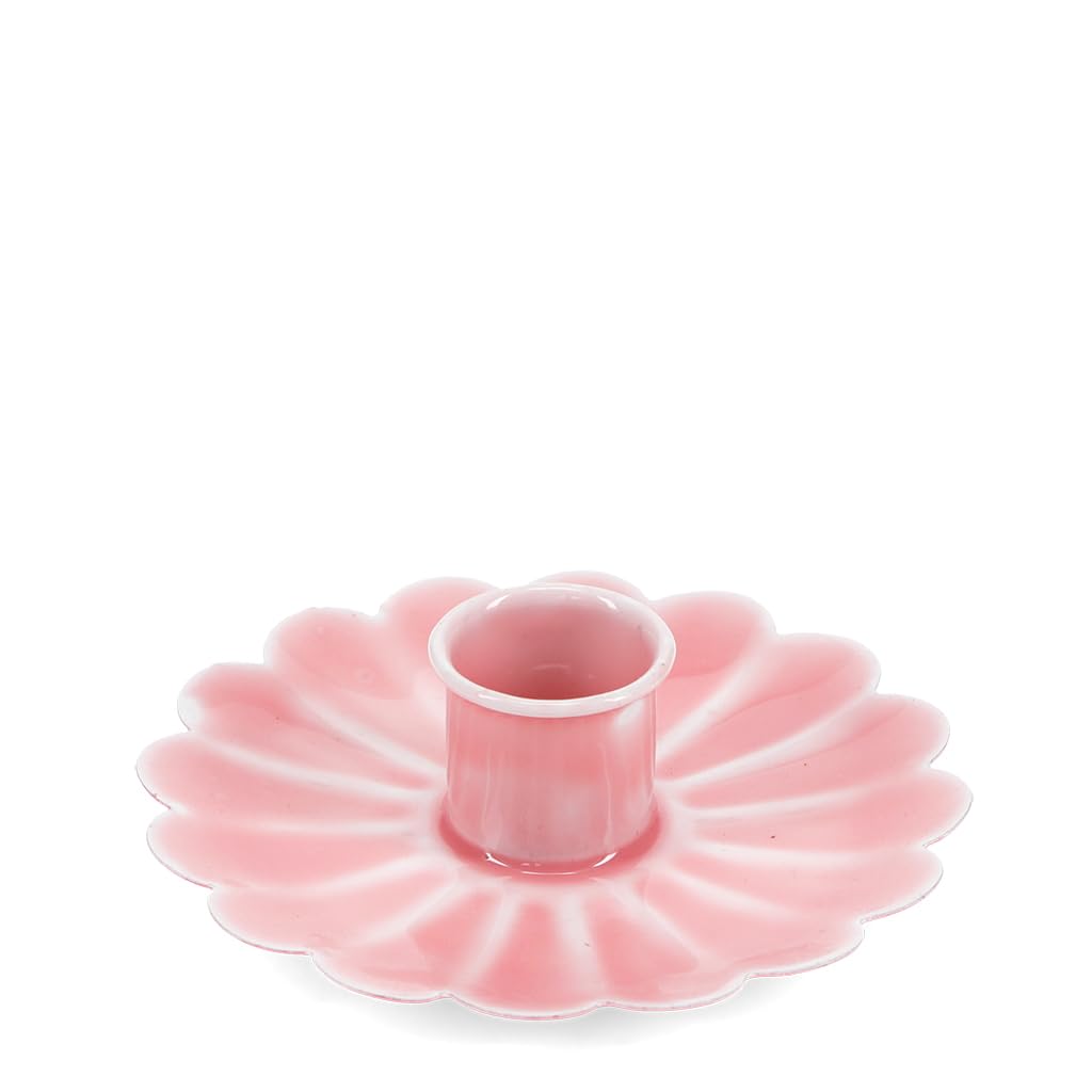 Rex London Rose Enamel Flower Flat Candle Holder
