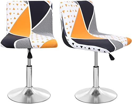 Housse de tabouret de bar avec dossier extensible pour chaise de salle à manger pivotante (Color : #24, Size : 2 pièces) Cover