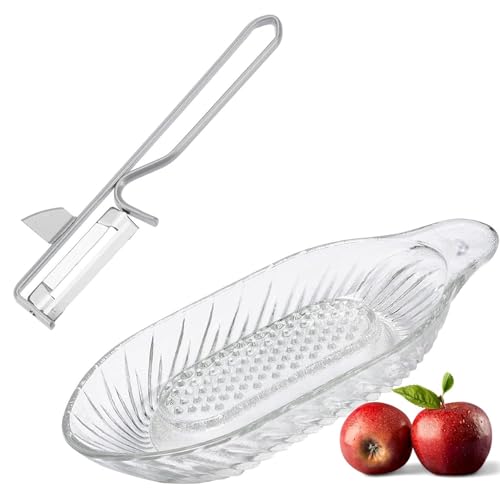 Westmark Rallador y pelador de manzanas, Set 2 unidades, Vidrio/acero inoxidable/acero, Acero, Transparente/Plateado, 115222E6