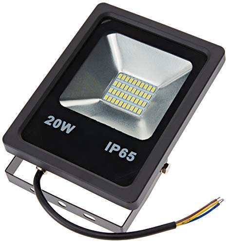 Proiettore LED 20 W esterno IP65 SMD5630 alloggiamento slim nero