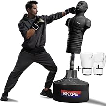 Adjustable Bob Punching Dummy Freestanding Silicone Punching Bag with Telescopic Height, Stable Large Base for Adults, Boxing, Kickboxing, MMA & Home Gym Training