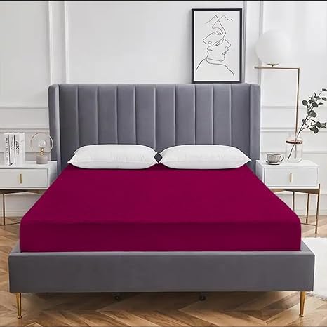 Moirai 100% Waterproof Ultra Soft Cotton Feel Terry Mattress Protector Queen Size 78x60 Inches | Breathable Hypoallergenic Fitted Queen Size Bed Protector Cover (78x60 inch | 6.5x5 Feet)