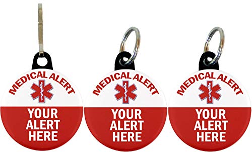 Buttonsmith Custom Medical Alert Tag Set