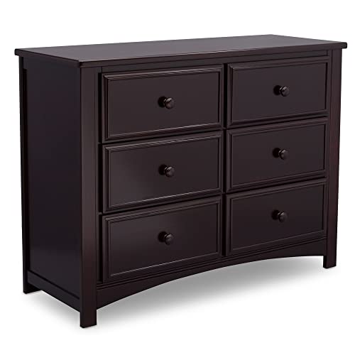 Image of Delta Children Unisex Nursery 6 Drawer Double Dresser, Dark Chocolate