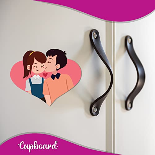 Image of Bhai Please Love Couple Theme Wooden Fridge Magnet - Couple Gift