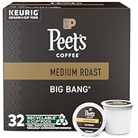 Peet's Coffee, Medium Roast Keurig K-Cup Pods - Big Bang, 32 Count (1 Box of 32 K-Cup Pods)