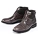 Holy dove Mens Oxford Leather Dress Boots Cap Toe Side Zip Fashion Mid Top Chukka Ankle Boots for Men Size 8