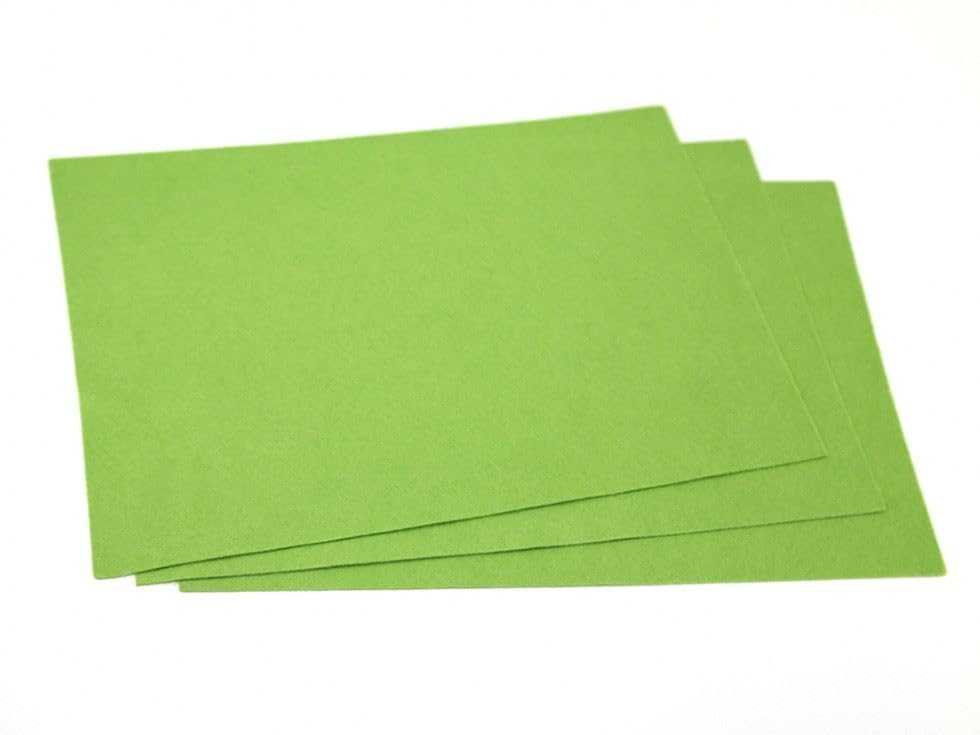 Minerva Hojas de tela de fieltro acrílico A4 (paquete económico) para fabricación de juguetes, manualidades y bricolaje, color verde primavera, paquete de 100 unidades