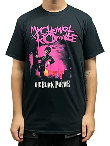 My Chemical Romance Camiseta Black Parade March Band Logo Oficial Hombres Negro, Negro, Large
