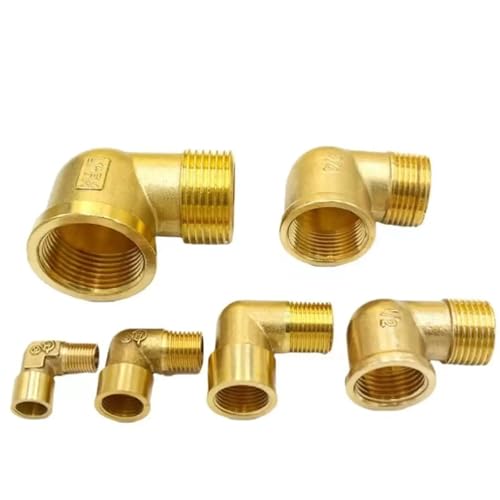 Raccord de tuyau coude en laiton 1/4 adaptateur de filetage 90° eau carburant