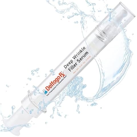 Delfogo Rx Deep Wrinkle Filler Serum - Anti Aging Serum for Face to Smooth Skin and Fine Lines - Instant Wrinkle Remover for Younger Skin Cover