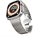 VeveXiao Compatible With Apple Watch Ultra bands 49mm 45mm 44mm 42mm ,Titanium colour Solid Stainless Steel Link Bracelet Replacement Wristband for iWatch Series 8 7 6 5 4 SE 3 2 1 Man Strap