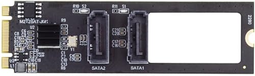 xiwai Vertical JMB582 2280 NGFF clave B+M PCI Express a SATA 3.0 6Gbps adaptador de doble puerto convertidor tarjeta de extensión de disco duro