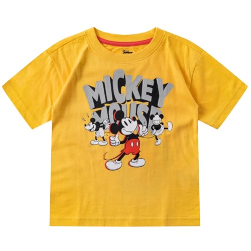 Image of Disney Mickey Mouse Boys Short Sleeve T-Shirt and Shorts 2 Piece Set for Toddlers and Big Kids