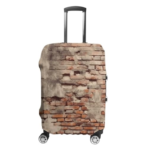 Ancient Worn Brick Wall Luggage Cover Elastic Suitcase Protector Case Anti-Scratch Washable Baggage Covers Protector For Traveling, Aircraft Consignment L